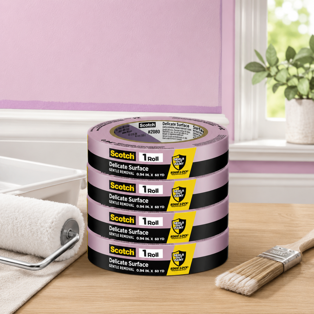 3M ScotchBlue 2080 Delicate Surface Painter's Tape 1" x