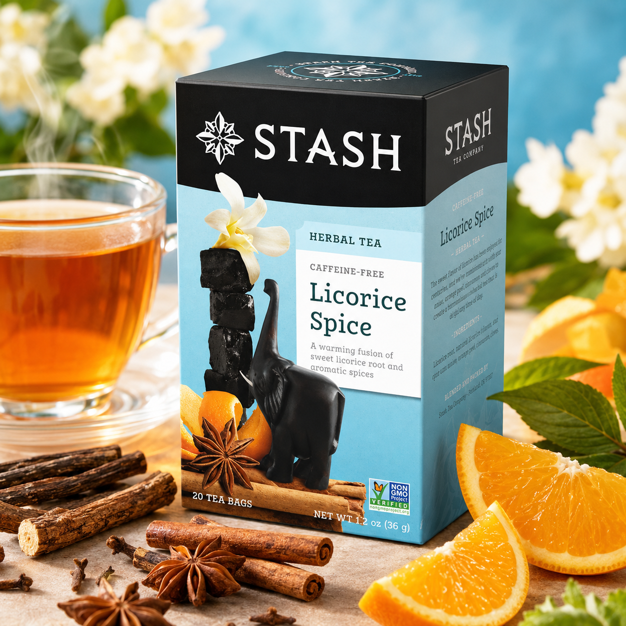 Stash Hot Tea Licorice Spice Herbal Tea Box of Tea 20 Count