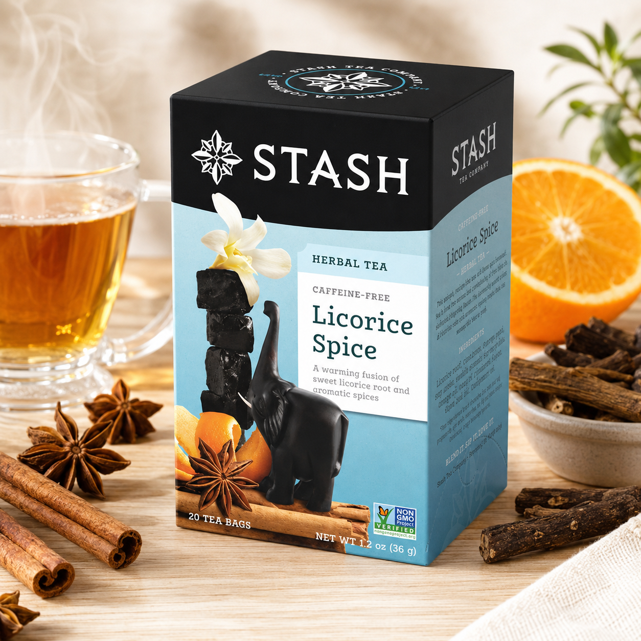 Stash Hot Tea Licorice Spice Herbal Tea Box of Tea 20 Count