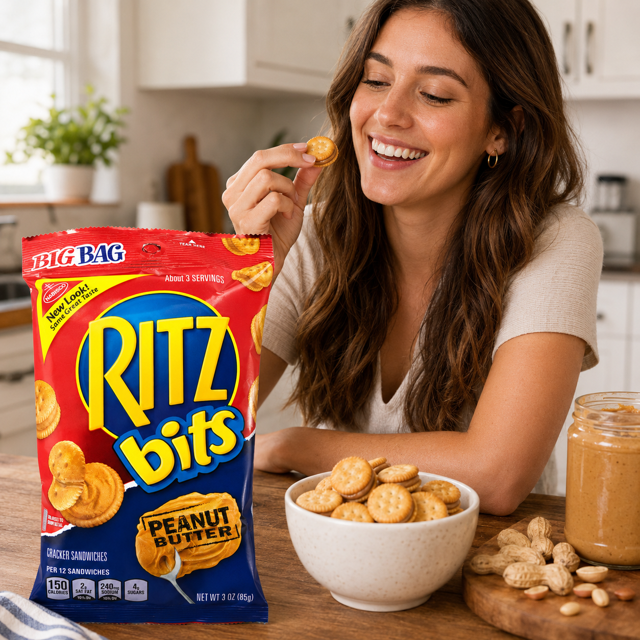 Peanut Butter Nabisco Ritz Bits Snack 3 Ounce