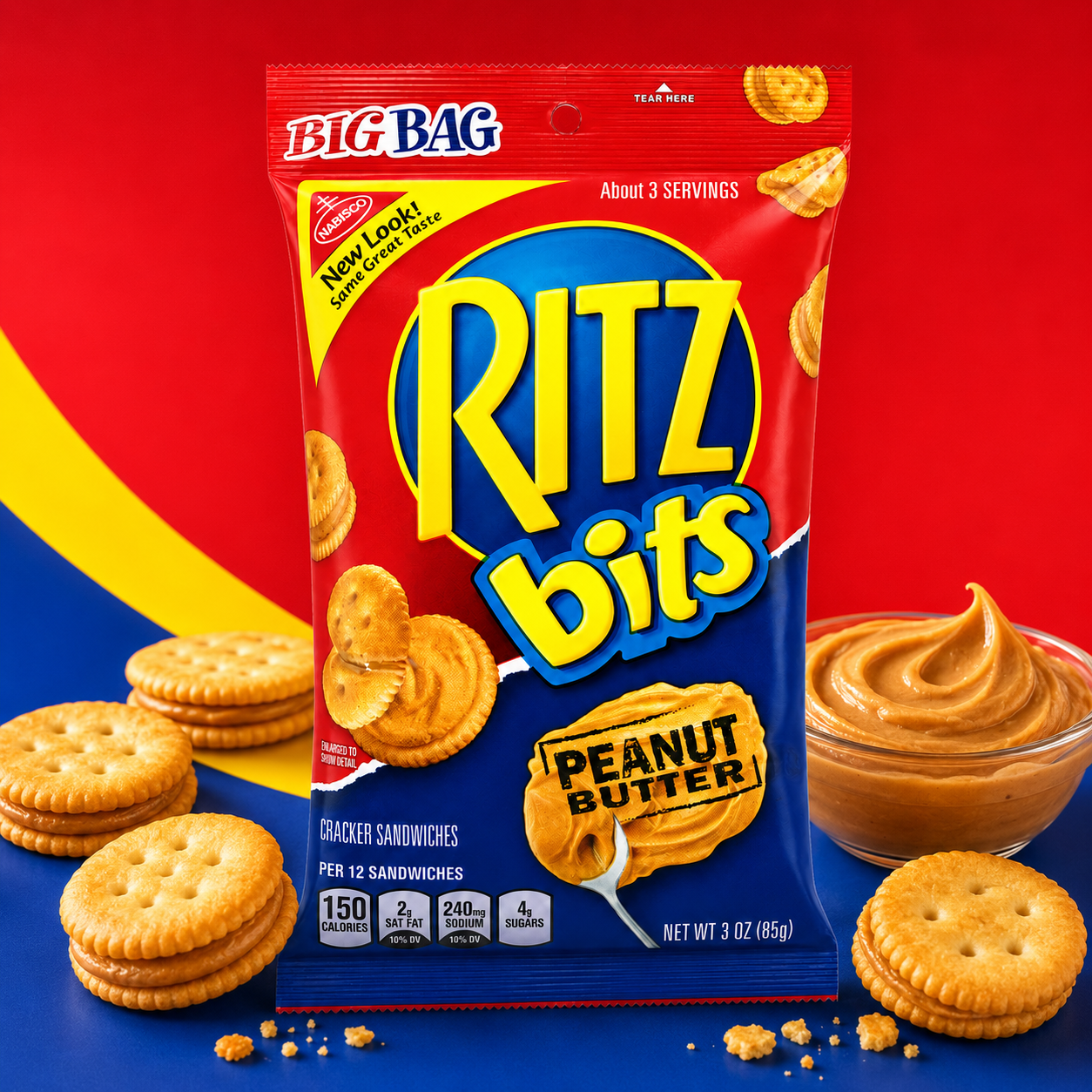 Peanut Butter Nabisco Ritz Bits Snack 3 Ounce