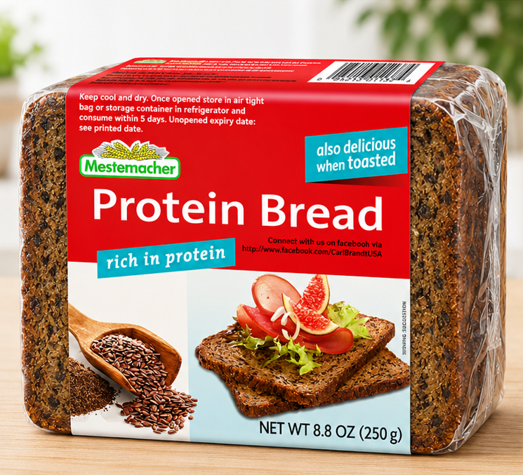 Mestemacher Protein Bread, 8.8 Ounce (Pack of 9)