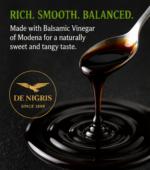 De Nigris Organic Aged Balsamic Vinegar Glaze Modena Italy 8.5 fl oz
