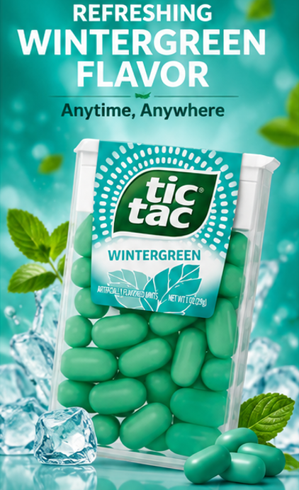 Wintergreen Wintergreen Flavored Mints Tub Low Calorie 1 oz