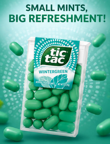 Wintergreen Wintergreen Flavored Mints Tub Low Calorie 1 oz