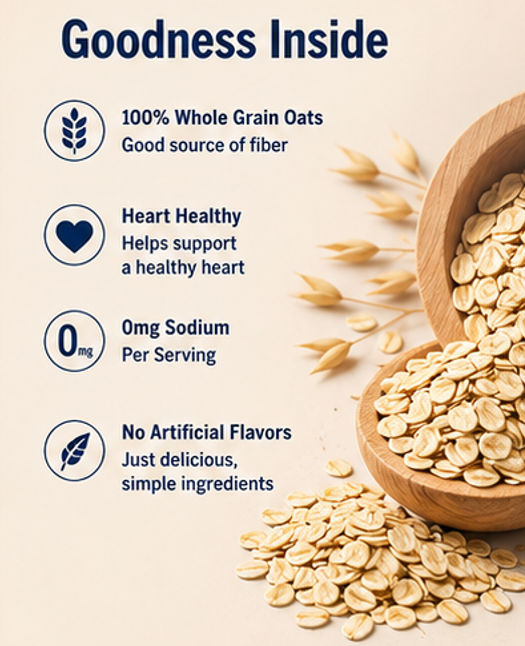 Quaker Instant Oatmeal Vanilla Flavor 100% Whole Grains Source of Fiber and Protein 34.8 oz