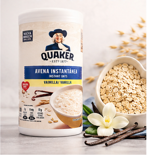 Quaker Instant Oatmeal Vanilla Flavor 100% Whole Grains Source of Fiber and Protein 34.8 oz