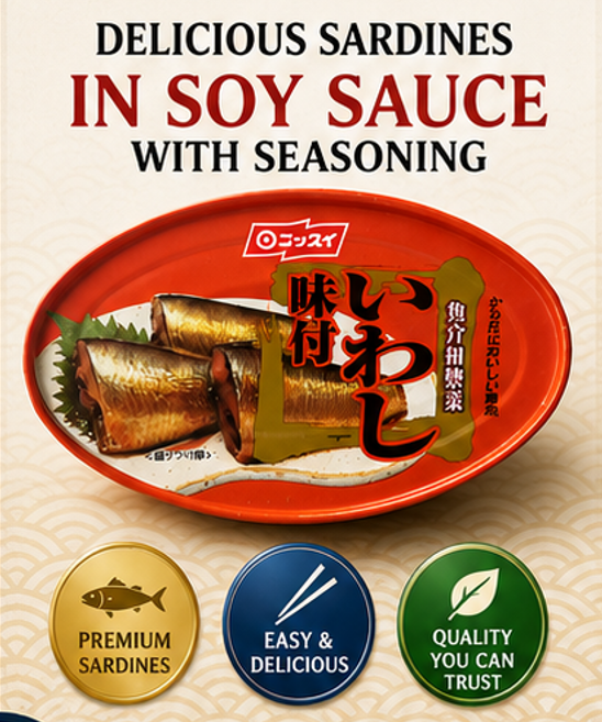 Nissui Canned Sardine in Sweet Soy Sauce 3.52 oz