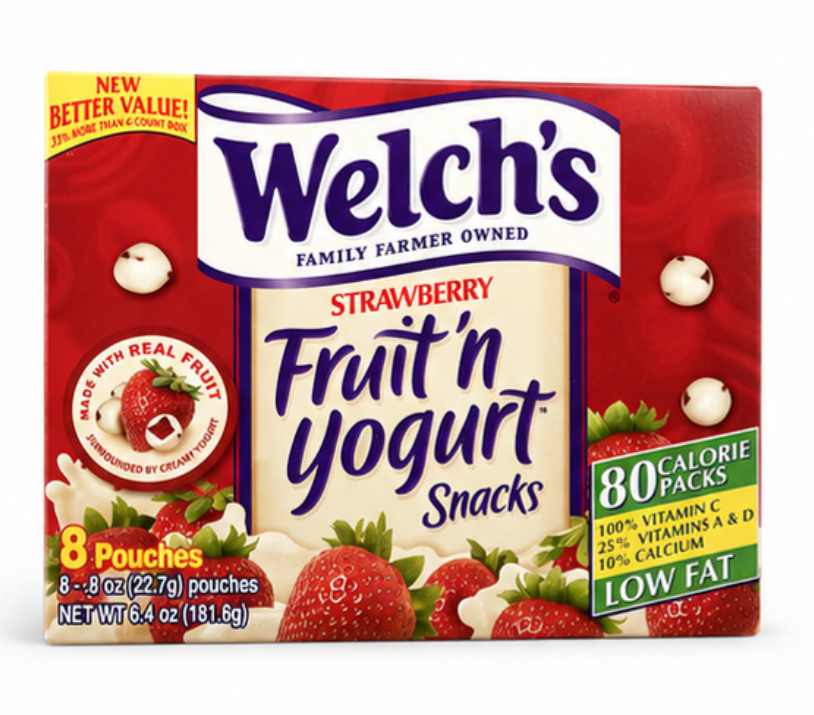 Welch's Strawberry Fruit 'n Yogurt Snacks 8 Pouches