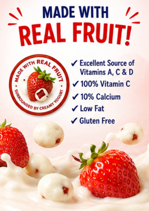 Welch's Strawberry Fruit'n Yogurt Snacks 8 Pouches (Pack of 2)