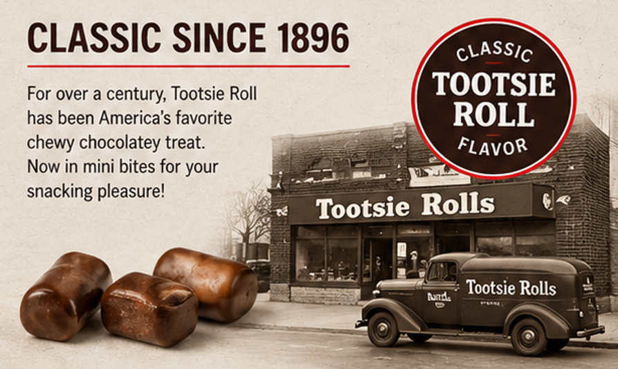 Tootsie Roll Mini Bites Candy Coated Chocolate Midgees Bag 9 oz