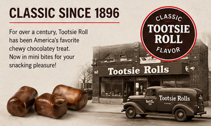 Tootsie Roll Mini Bites Candy Coated Chocolate Midgees Bag 9 oz