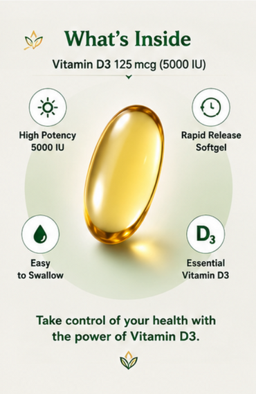 Nature's Bounty Vitamin D 5000 IU Softgels