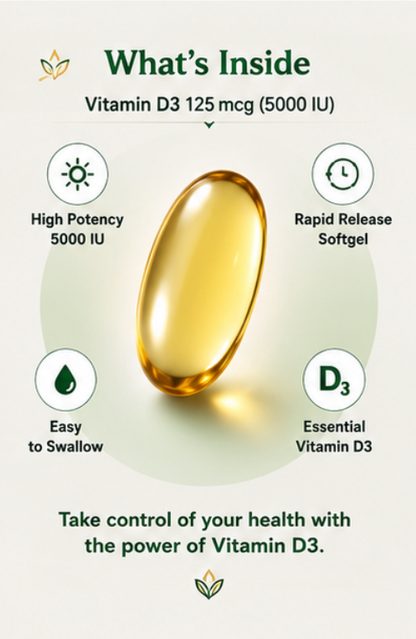 Nature's Bounty Vitamin D 5000 IU Softgels