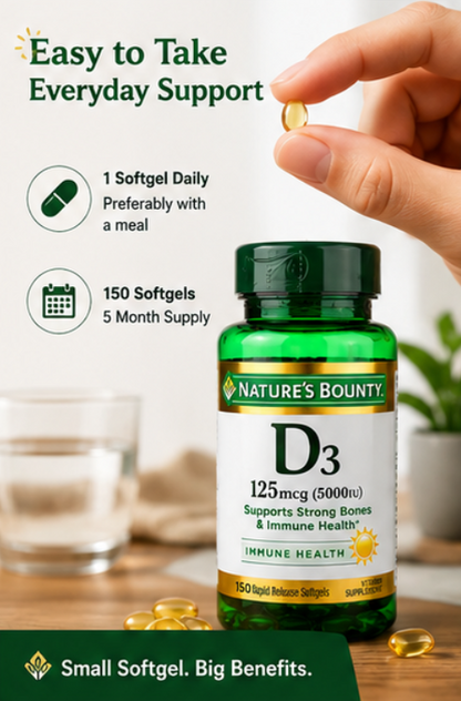Nature's Bounty Vitamin D 5000 IU Softgels