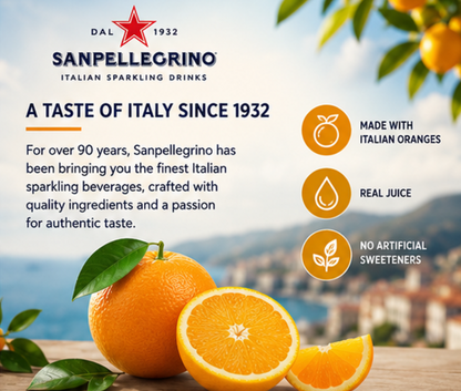 San Pellegrino Orange Italian Sparkling Drinks Cans 11.15 fl oz