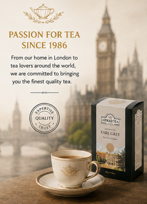 Ahmad Tea Black Tea Earl Grey Aromatic Loose Leaf Caffeinated Sugar-Free 16 oz
