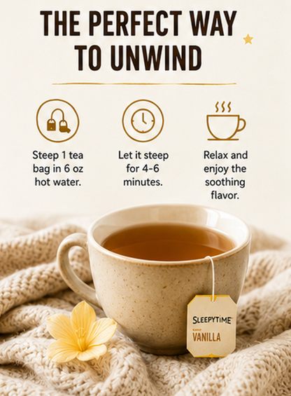 Celestial Seasonings Sleepytime Vanilla Tea Bags Herbal Tea Vanilla Flavor 20 ct