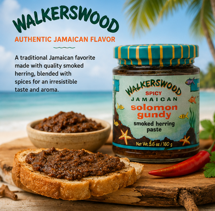 WALKERSWOOD Spicy Jamaican Solomon Gundy Smoked Herring Paste 5.6 oz