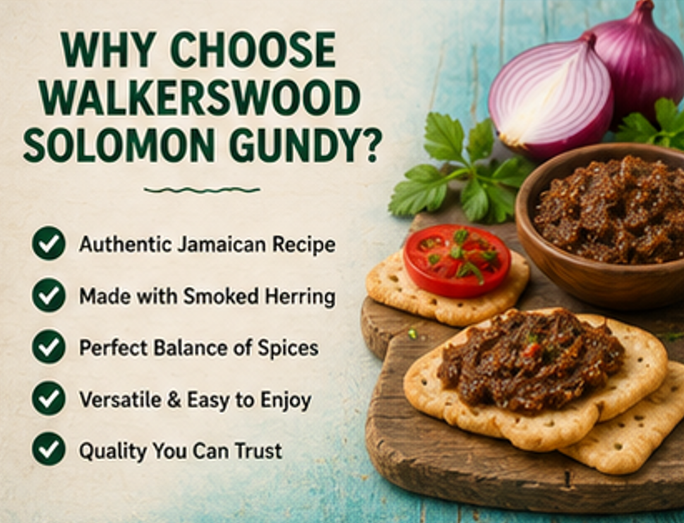 WALKERSWOOD Spicy Jamaican Solomon Gundy Smoked Herring Paste 5.6 oz