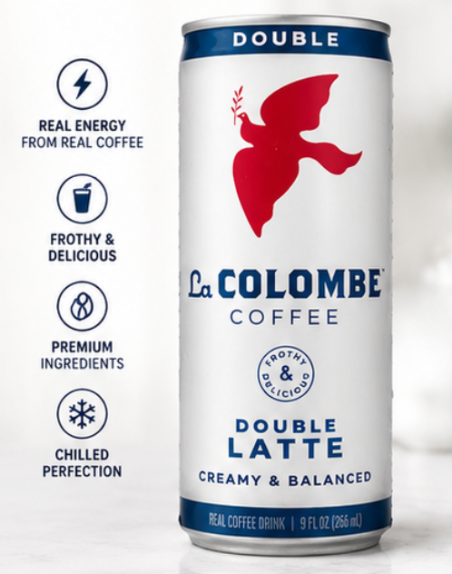 La Colombe Double Shot Draft Latte Cold-Pressed Espresso and Frothed Milk 9 Fluid oz Ready to Drink Grab And Go Coffee