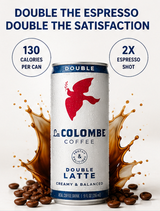 La Colombe Double Shot Draft Latte Cold-Pressed Espresso and Frothed Milk 9 Fluid oz Ready to Drink Grab And Go Coffee