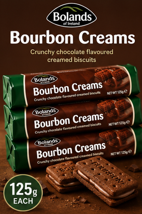 Bolands Bourbon Creams Irish Cookies Biscuits Each Bag 4.41 oz