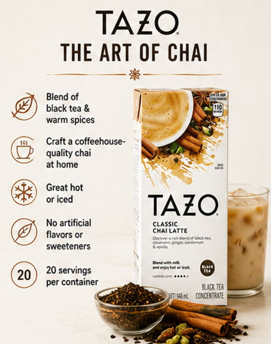 TAZO Chai Tea Latte Concentrate 32 fl oz