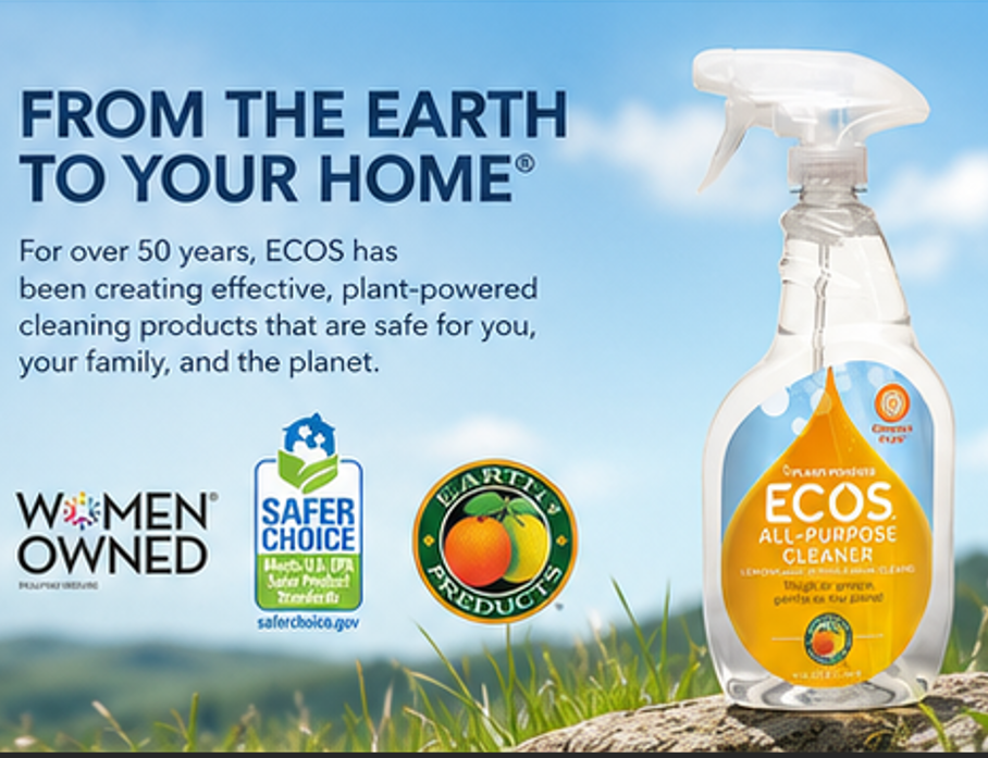 Earth Friendly Products All Purpose Spray Cleaner Orange Scent Multi-Surface Cleaner Plant-Based Formula 22 oz