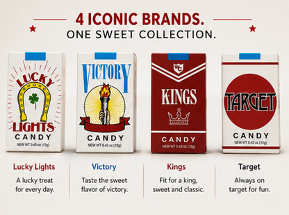 World's King Size Candy Cigarettes Sugar Candy 12 Packs