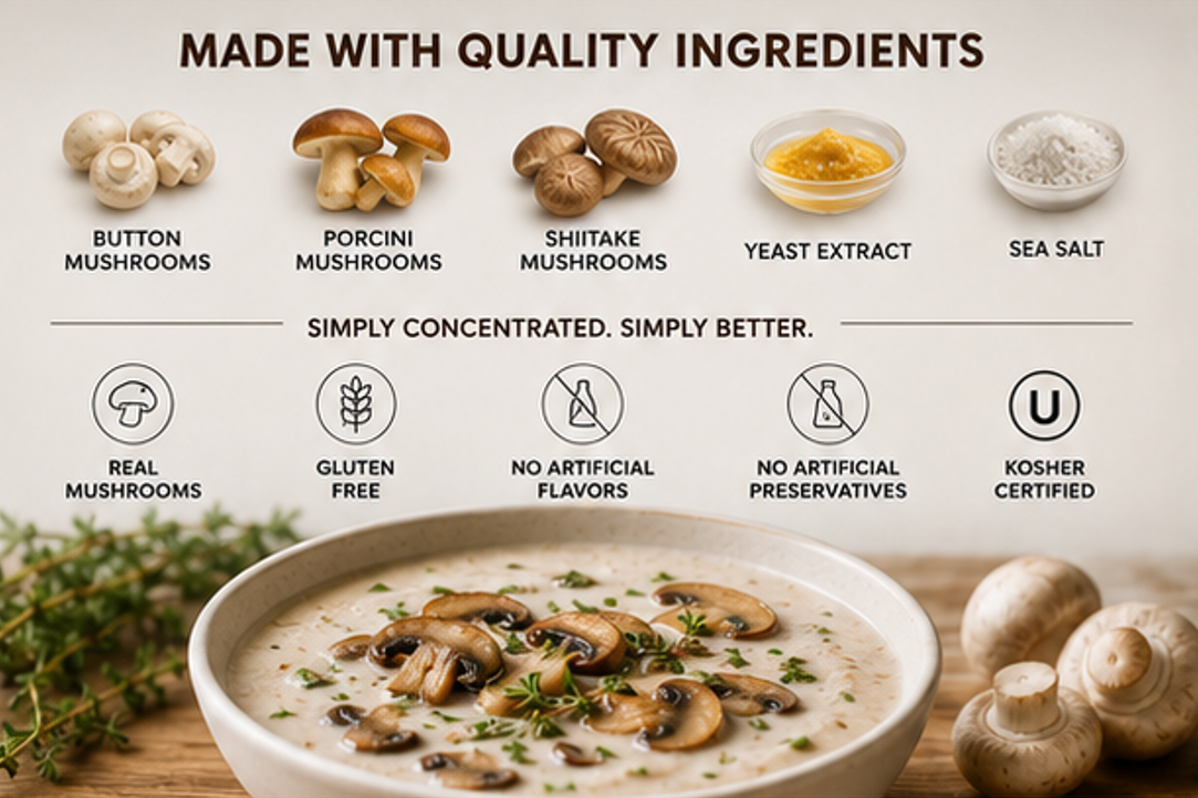 Better Than Bouillon Premium Mushroom Base Made from Seasoned & Concentrated Mushrooms Makes 9.5 Quarts of Broth 38 Servings 8 oz