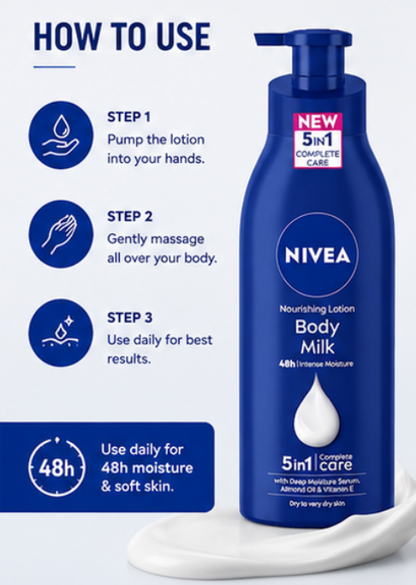 NIVEA Nourishing Body Milk Lotion for Very Dry Skin 400ml