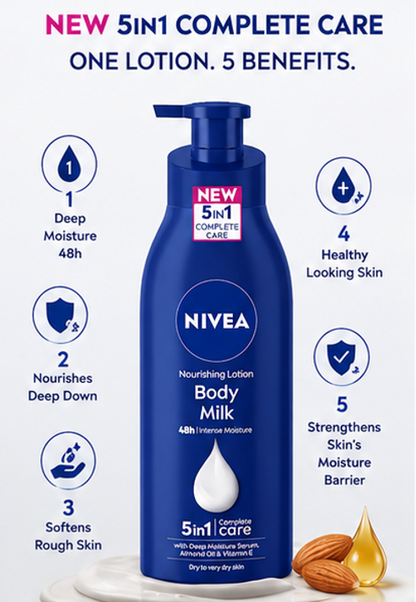 NIVEA Nourishing Body Milk Lotion for Very Dry Skin 400ml