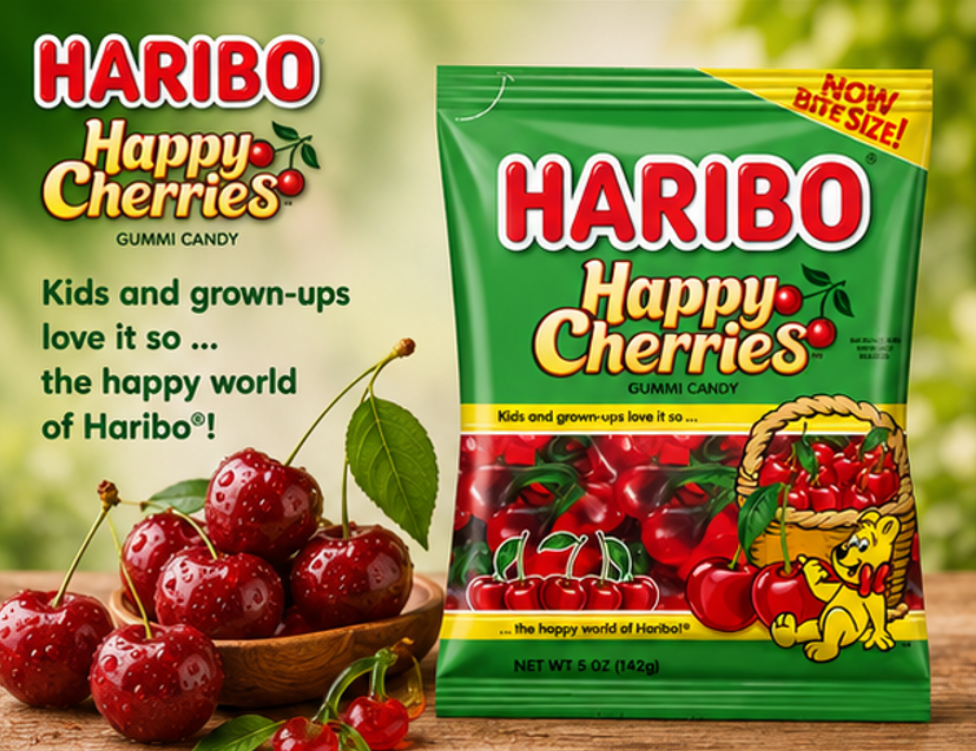 Haribo Twin Cherries Gummies Cherry Flavored 5 oz