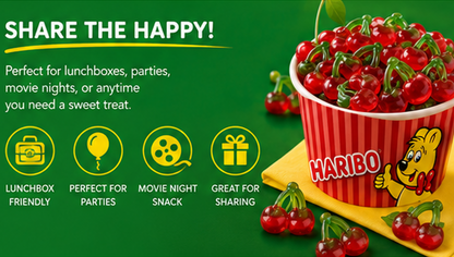 Haribo Twin Cherries Gummies Cherry Flavored 5 oz