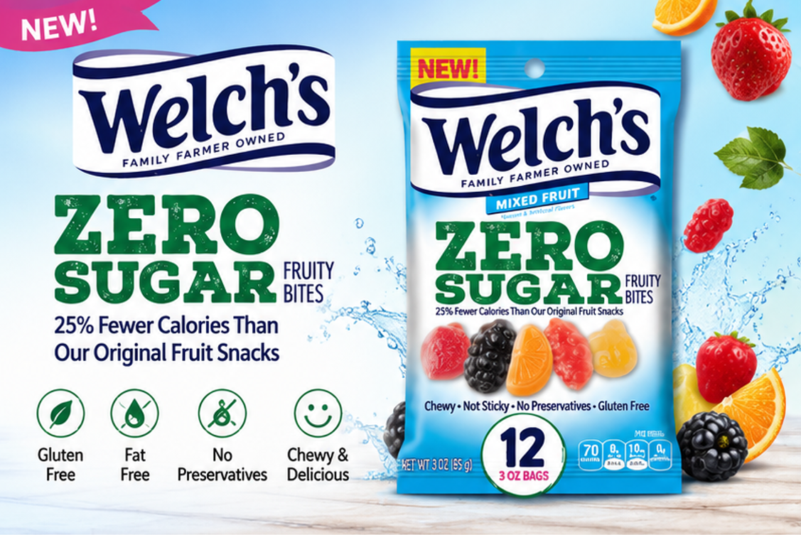 Welch's Zero Sugar Fruity Bites Variety Pack - Mixed Fruit, Berries 'N Cherries & Island Fruit, 3 oz Packs