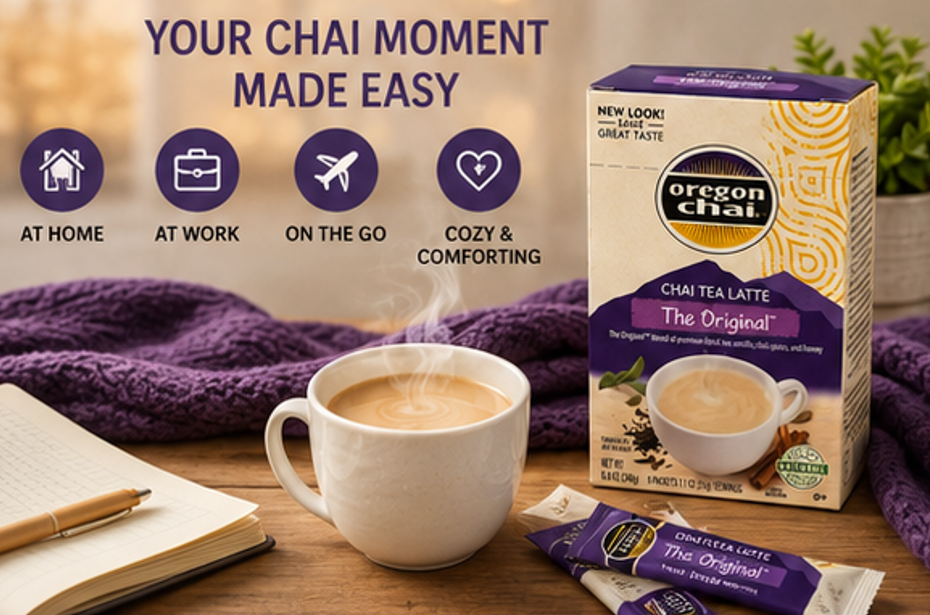 Oregon Chai Original Chai Tea Latte Mix Instant 24 Packets (Pack of 3)
