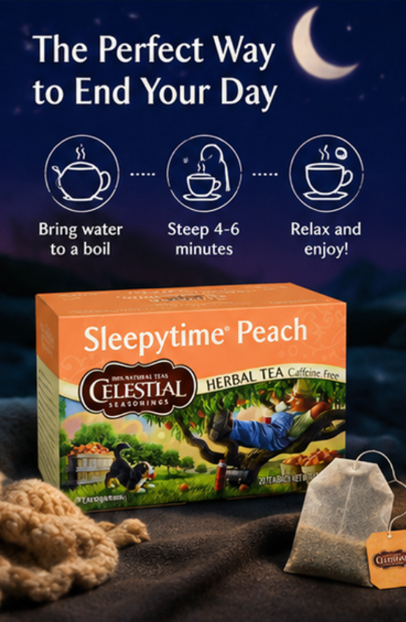 Celestial Seasonings Herbal Tea Sleepytime Peach (Pack of 2)