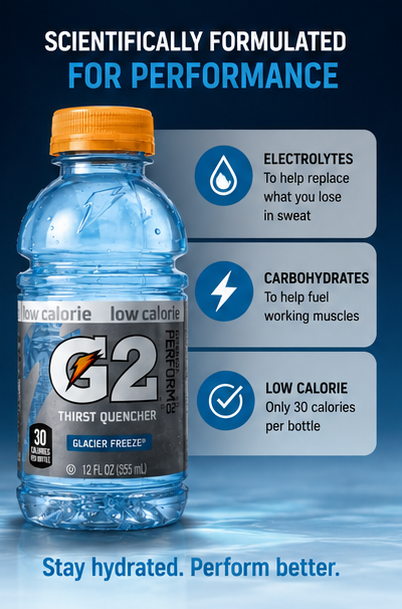 Gatorade G2 All Stars Glacier Freeze Low Calorie Sports Drink 12 fl oz
