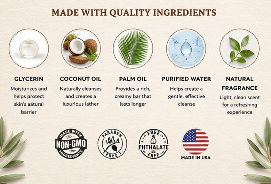 Sappo Hill Soapworks Glycerine Soap Bar Almond Bars 3.5 oz