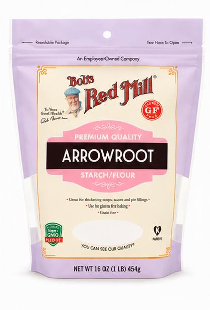 Bob's Red Mill Arrowroot Starch/Flour Gluten Free Cooking and Baking Thickener Cornstarch Substitute 16 oz