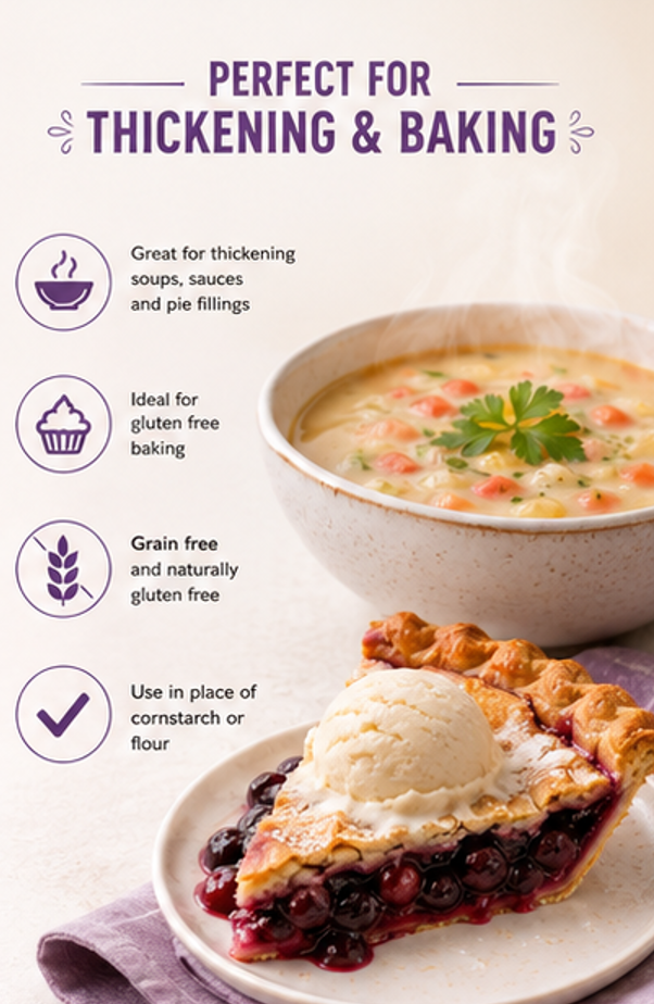 Bob's Red Mill Arrowroot Starch/Flour Gluten Free Cooking and Baking Thickener Cornstarch Substitute 16 oz