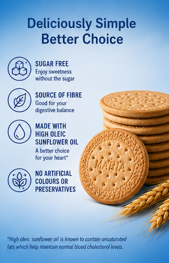 Gullon Sugar Free Maria Biscuits 400g