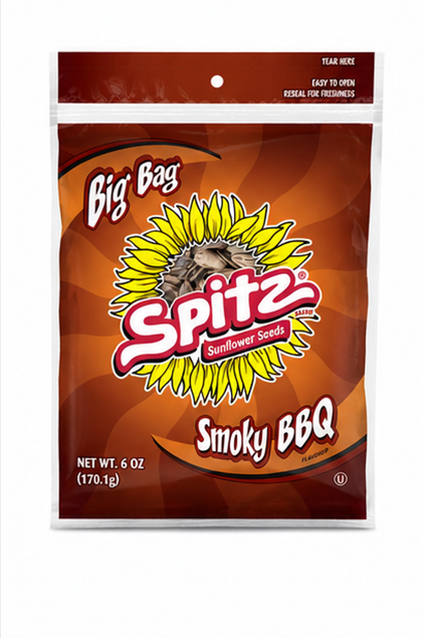 Spitz BBQ Flavored Sunflower Seeds Bags 6 oz