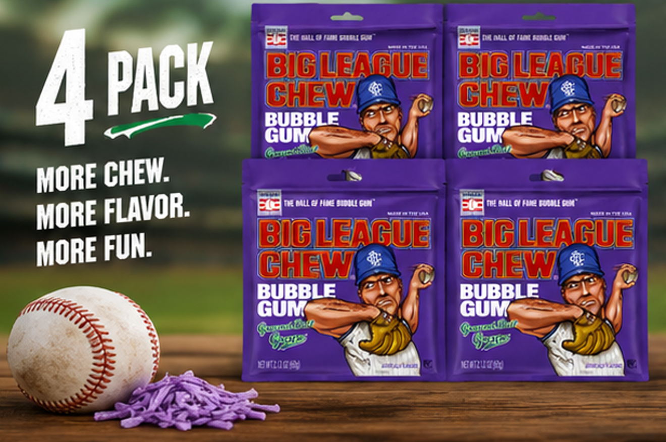 Big League Chew Ground Ball Grape Chewing Gum Bags 2.12 oz