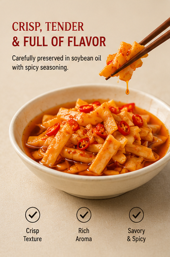 Master Sauce Preserved Crispy Chili Bamboo Shoot in Soybean Oil 12 oz