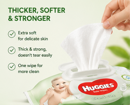 Huggies Natural Care Baby Wipes with Aloe Vera 56 Count (Pack of 12) Total 672 Wipes