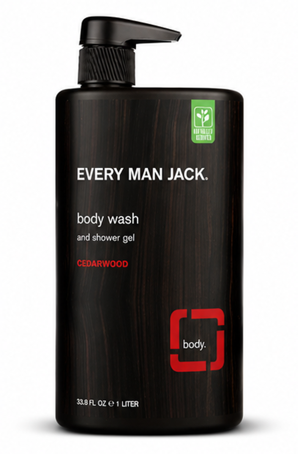 Every Man Jack Men's Body Wash Cedarwood 33.8 oz Naturally Derived Parabens-free Pthalate-free Dye-free Cruelty Free