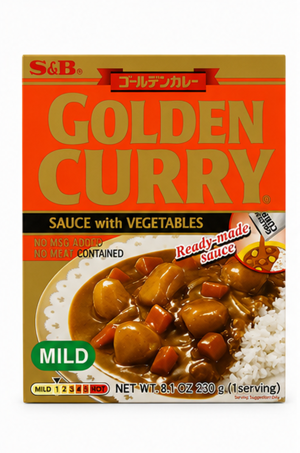 S&B Golden Curry Sauce with Vegetables Mild 8.1 oz