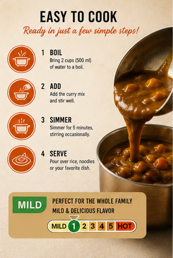 S&B Golden Curry Sauce with Vegetables Mild 8.1 oz
